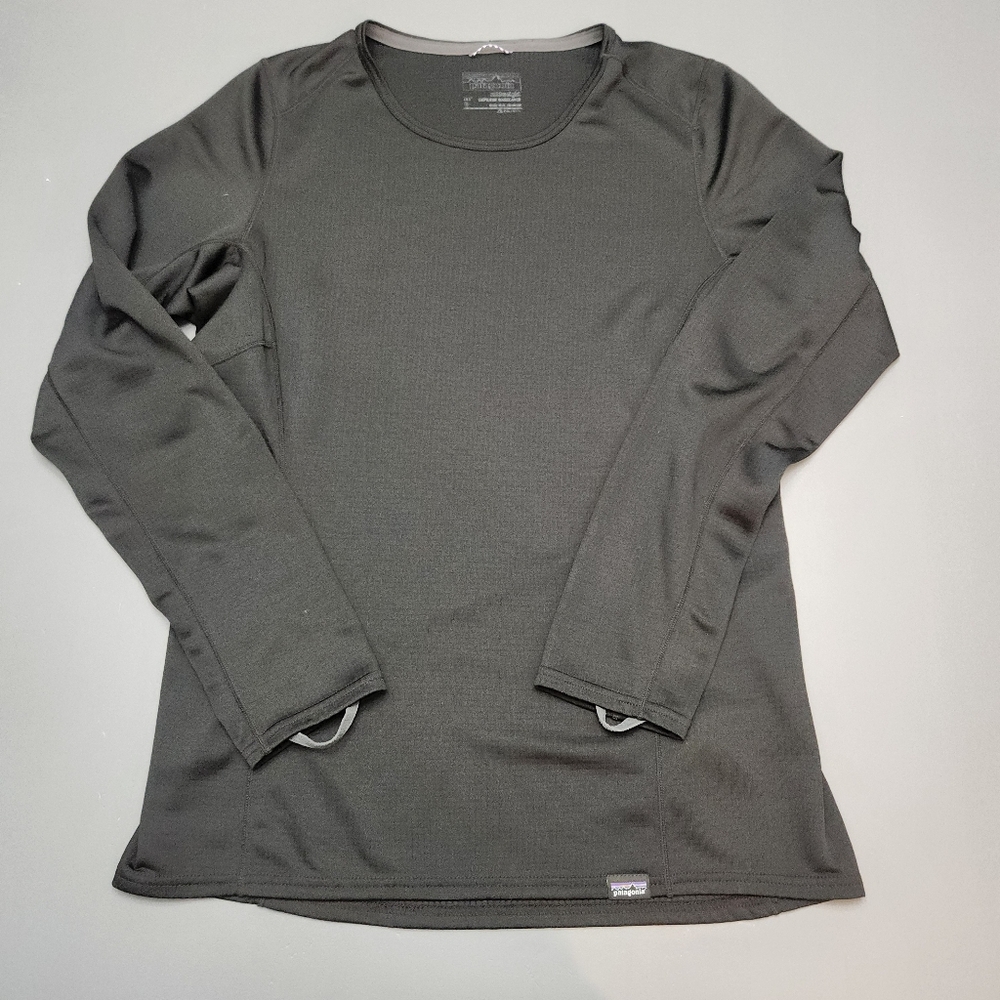 Patagonia Capilene Mens Base Layer Long Sleeve Small Midweight Polartec Black